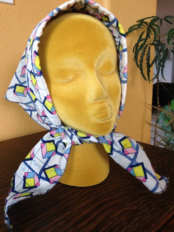 Ladies Head Cover Scarf Bandana with Attached Tie… - image 1