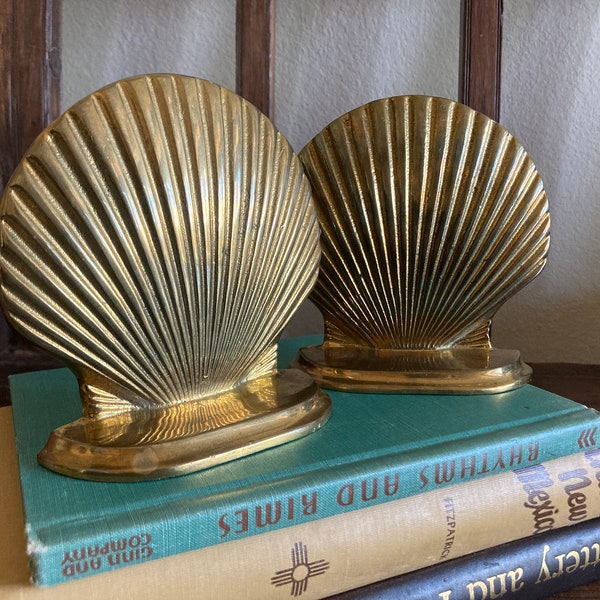 Brass Shell Bookends Etsy