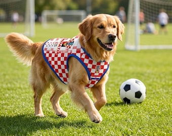 Croatia Soccer Dog Jersey | World Cup Pet Football Shirt | Breathable Mesh Vest for Cats Puppy | Game Day Fan Outfit Team Apparel