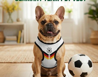 Germany Soccer Dog Jersey | World Cup Pet Football Shirt | Breathable Mesh Vest for Cats Puppy | Game Day Fan Outfit Team Apparel
