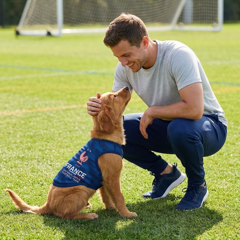 French Dog Shirt | France Soccer Pet Jersey | World Cup Football Mesh Vest for Cats Puppy | Game Day Fan Outfit Team Apparel image 5
