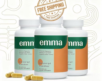 3 Pack Emma Plant Based Daily Capsules, Organic Capsule Bundle for Everyday Use