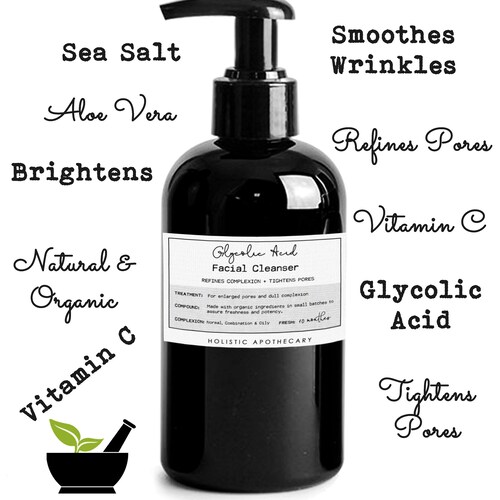 Regenerating Glycolic Acid Face Wash With Vitamin C Pore Etsy