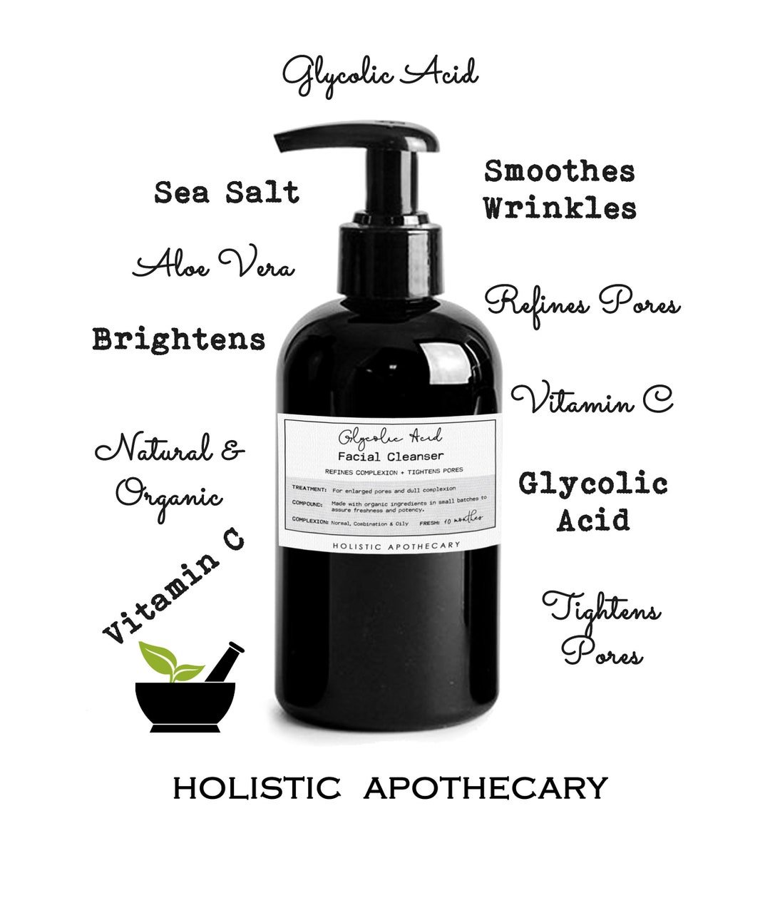 Regenerating Glycolic Acid Face Wash With Vitamin C Pore Etsy