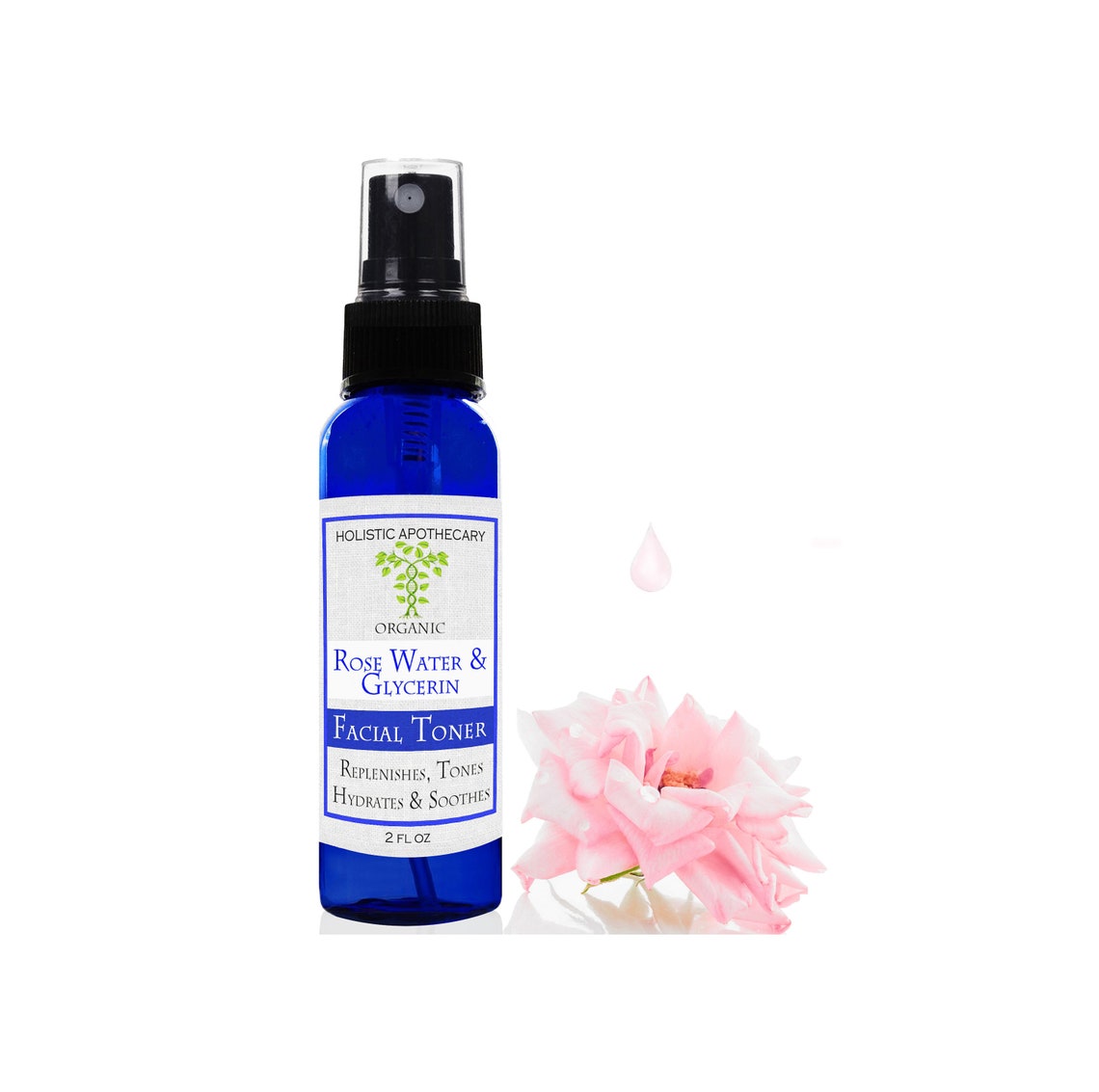 Hydrating Organic Rosewater & Glycerin Spray For Face Etsy