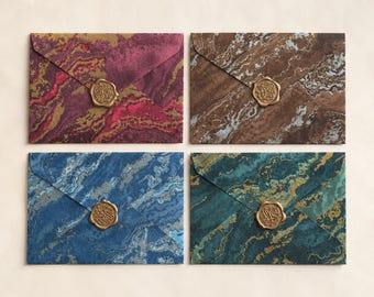 Vintage Letter Writing Set, Retro Envelopes, Wax Seals, Decorative Papers (Gift for Writers)