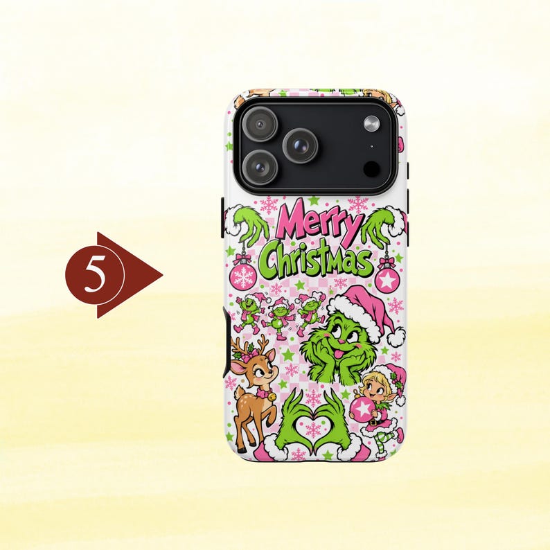Grinch Christmas Phone Case, Merry Grinchmas Holiday Cover, Christmas ...