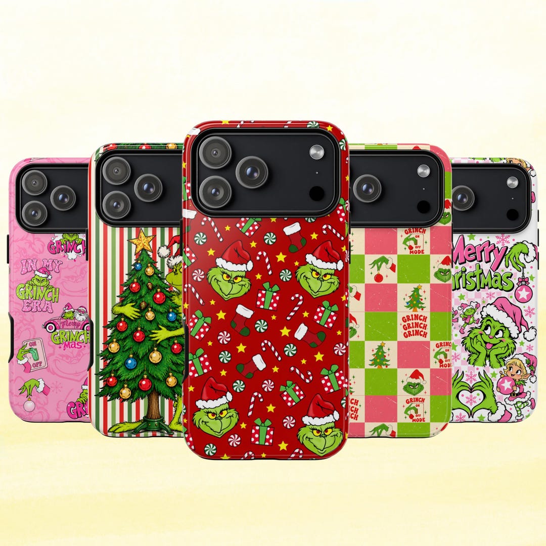 Grinch Christmas Phone Case, Merry Grinchmas Holiday Cover, Christmas ...