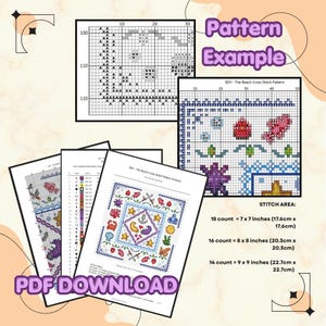 Korsstygnsmönster i PDF-format för Gruvorna (Stardew Valley) bild 2
