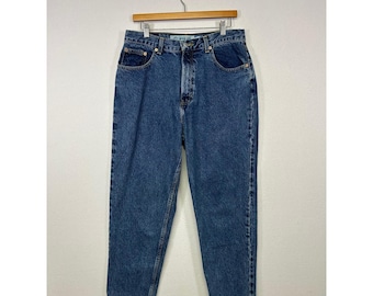 90er Jahre Vintage Gap Damen 14 Blau Classic Fit Ankle High Rise Tapered Jeans USA