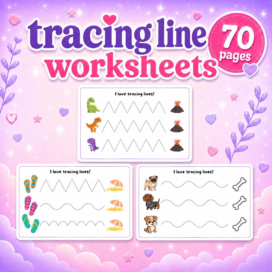 Tracing Work.pdf 70 Line Tracing Worksheets Preschoolers Fine Motor Skills Practice PDF ...