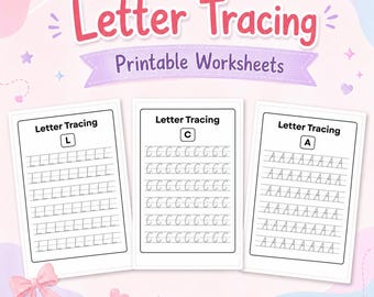 28 Alphabet Tracing Worksheets | ABC Letter Practice for Preschool, Pre-K & Kindergarten | Printable Handwriting PDF