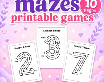 Maze Worksheets for Kids | Educational Puzzle Games for Preschool & Kindergarten | Printable PDF