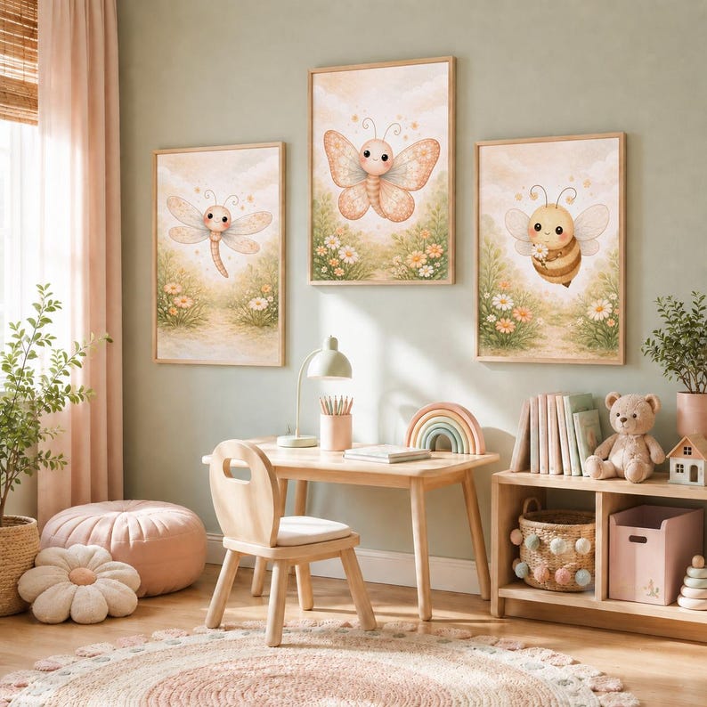 Boho Animal Nursery Prints Safari Kids Room Wall Art Digital Download ...
