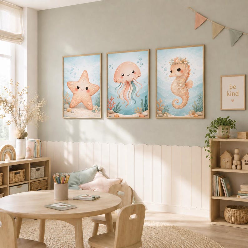 Boho Animal Nursery Prints Safari Kids Room Wall Art Digital Download ...