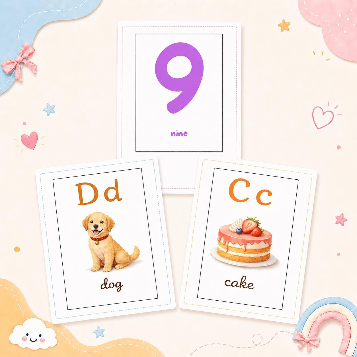 37 Alphabet Number Flashcards for Kids | ABC 123 Learning Bundle ...