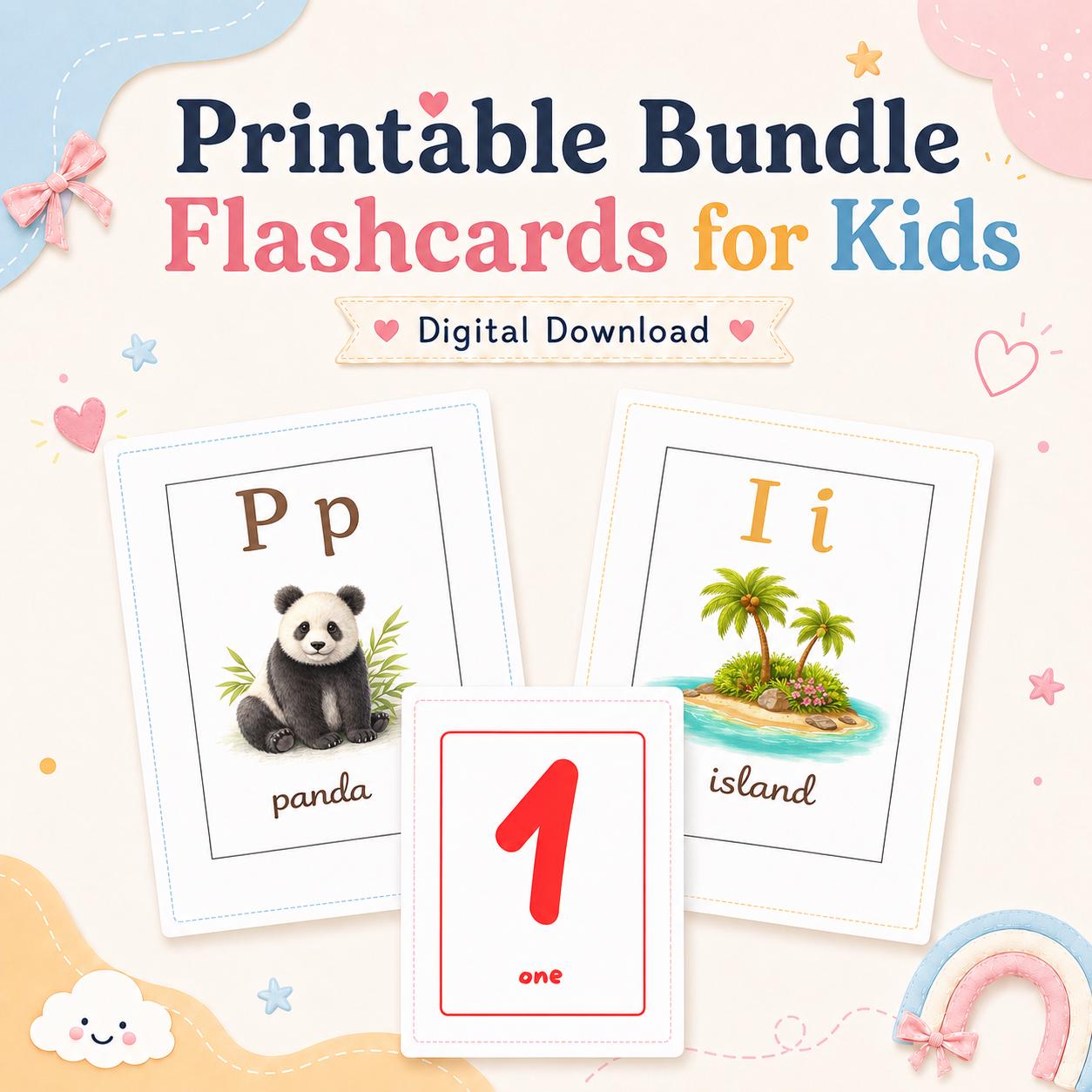 37 Alphabet Number Flashcards for Kids | ABC 123 Learning Bundle ...