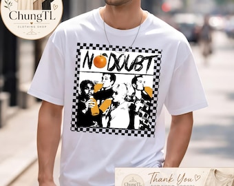Comfort Colors No Doubt Band Unisex Tee, 90s Ska Punk Rock Graphic Tee, Tragic Kingdom Era Orange Shirt, Retro Gwen Stefani Fan Gift
