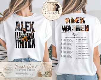 Alex Warren Shirt, Finding Family Tour 2026 Tee, Vintage Concert T-Shirt, Alex Warren Merch Gift, Indie Pop Music Fan Tee