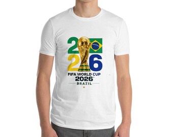 Custom Brazil FIFA World Cup 2026 tshirt men cotton tee