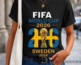 Sweden FIFA World Cup 2026 T-Shirt – women girls Graphic Tee