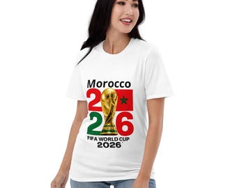 Custom Morocco FIFA World Cup 2026 tee T-Shirt Short-Sleeve women tee