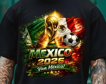 Mexico World Cup 2026 PNG, Viva Mexico Soccer Sublimation Design (Digital Download)