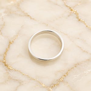 Sterling Silver Minimalist Band Ring, Thin Stacking Ring, Everyday Dainty Jewelry