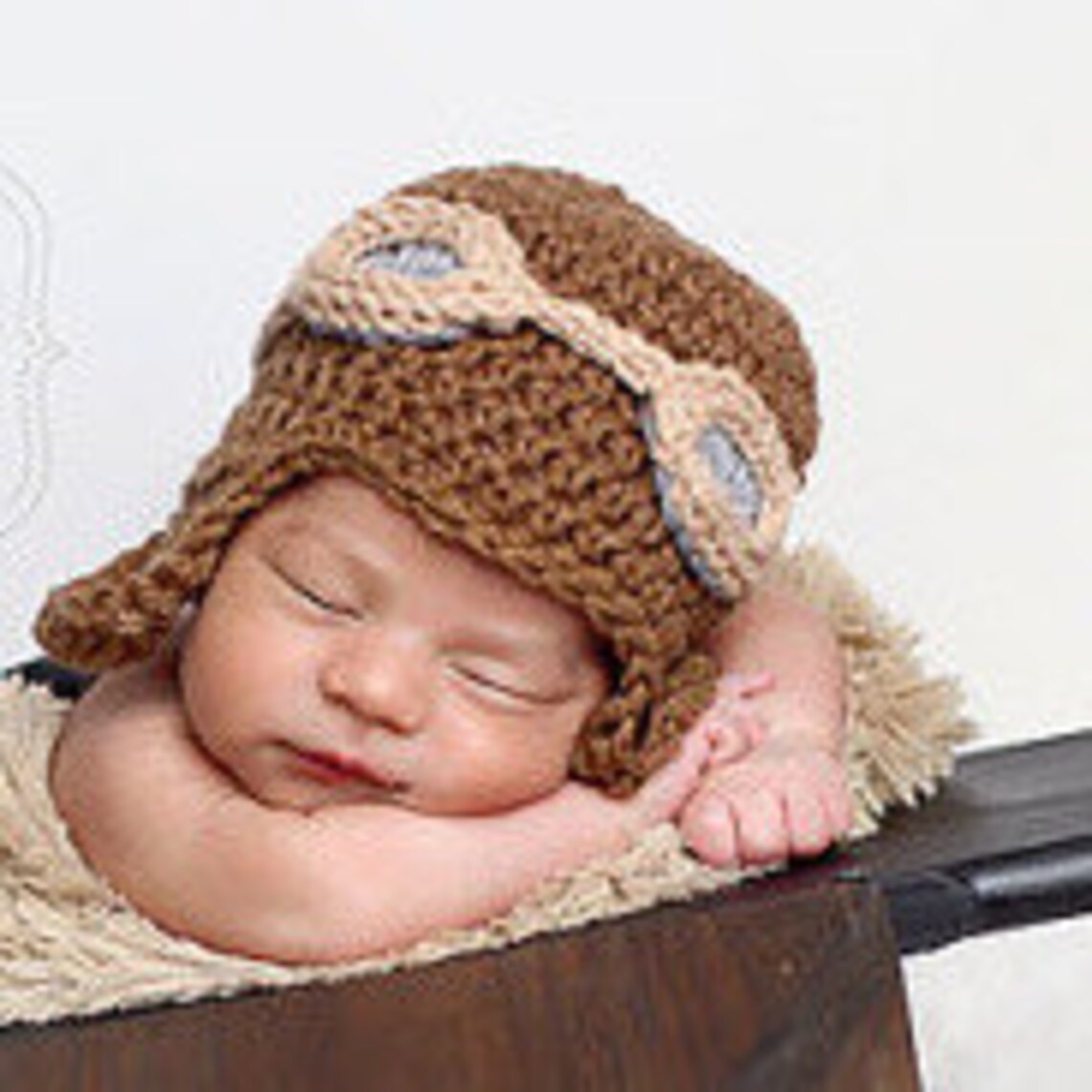 Crochet Baby Aviator Hat With Goggles and Crocheted Scarf Etsy