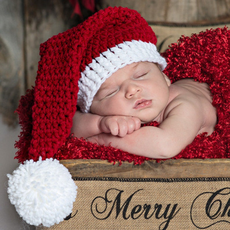 Newborn Santa Hat Hat Newborn Hat Baby Santa Hat Baby Etsy