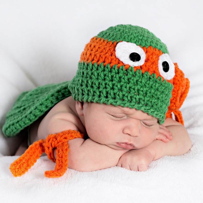 Crochet TMNT Teenage mutant ninja turtles hat and 2 matching | Etsy