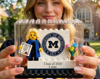 Personalized Graduation Display Figure, Custom Class of 2026 Mini Figure, Unique College Grad Gift