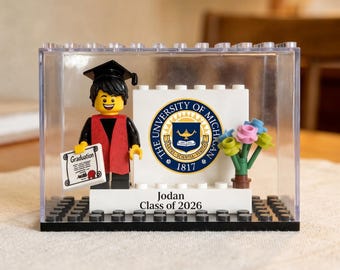 Custom Class of 2026 Graduation Figure, Personalized Mini Figure Gift, College Grad Keepsake