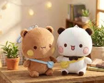 Pluszaki BUBU i DUDU – Kawaii Panda Bear Pluszowa Zabawka, Słodka Para, Miękkie Pluszowe Zwierzątko, Prezent dla Dziewczyny, Przytulny Wystrój Domu