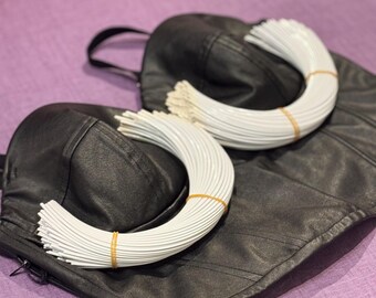 3 pairs Nylon-Coated Stainless Steel Bra Underwires – for Corset Making (9 Sizes)