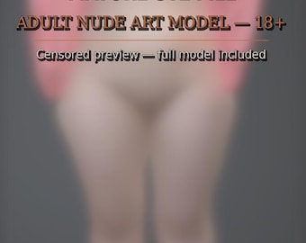 Diana Reveal STL File – Mature Nude Female Torso, Adult 3D Printable Body Study, Resin Art Sculpture