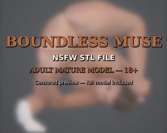 Boundless Muse STL File – NSFW Adult Nude Yoga Figurine, 3D Printable Female Model, Mature Collectible Statue