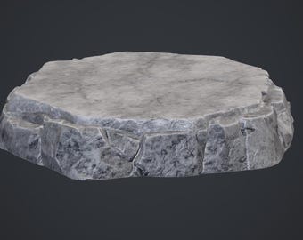 Rock Display Base STL – Scenic Stone Plinth for Miniatures, Statues & Collectibles | 3D Printable Display Stand