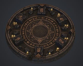Summoner Ritual Circle Base STL – Arcane Conjuration Platform | Fantasy Miniature Base | 3D Printable Terrain