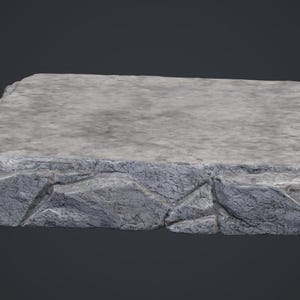 Square Rock Display Base STL – Scenic Stone Plinth for Miniatures, Statues & Collectibles | 3D Printable Display Stand