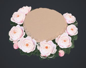 Chrysanthemum Eternity STL File – Chrysanthemum Floral Display Base – Botanical Pedestal for Statues and Figurines