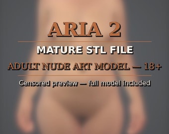 Aria 2 STL File – Mature Nude Female Torso, Adult 3D Printable Body Study, Resin Art Sculpture