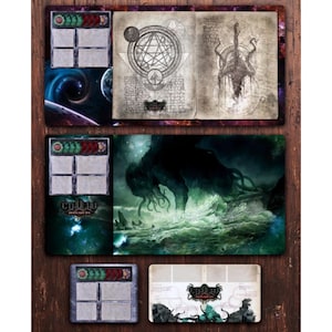 Tapete comunitario de juego de mesa hecho a mano Death May Die, tapete de juego de los Mitos de Cthulhu, tapete de juego de mesa de neopreno, accesorios para juegos de rol de mesa (no oficiales)