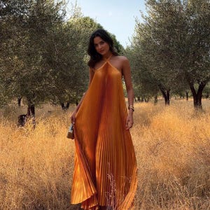Flowy Burnt Orange Dresses - Etsy