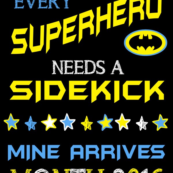 Superhero Pregnancy Announcement//Photo Prop//Instant Download