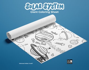 GIANT Outer Space Coloring Poster | Astronaut Coloring Page | 24X36 Inch | Coloring Sheet | Crafts for Kids