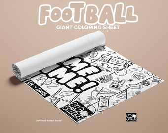 GIANT Game Day Coloring Poster | Sports Coloring Page | 24X36 Inch | Coloring Sheet | Crafts for Kids