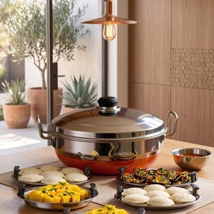 Idli-Dampfgarer aus Edelstahl | Multi-Kadai-Dampfgarer, 14 Mulden