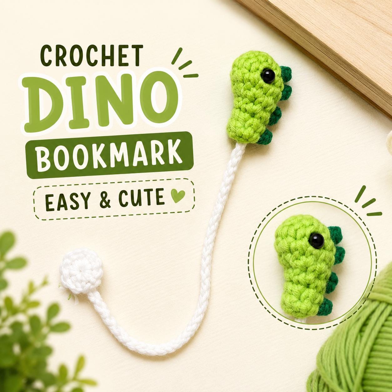 37 Dinosaur Crochet Patterns for Roaring Cute Amigurumi Projects 25 Crochet Dinosaur Bookmark Pattern Beginner Friendly