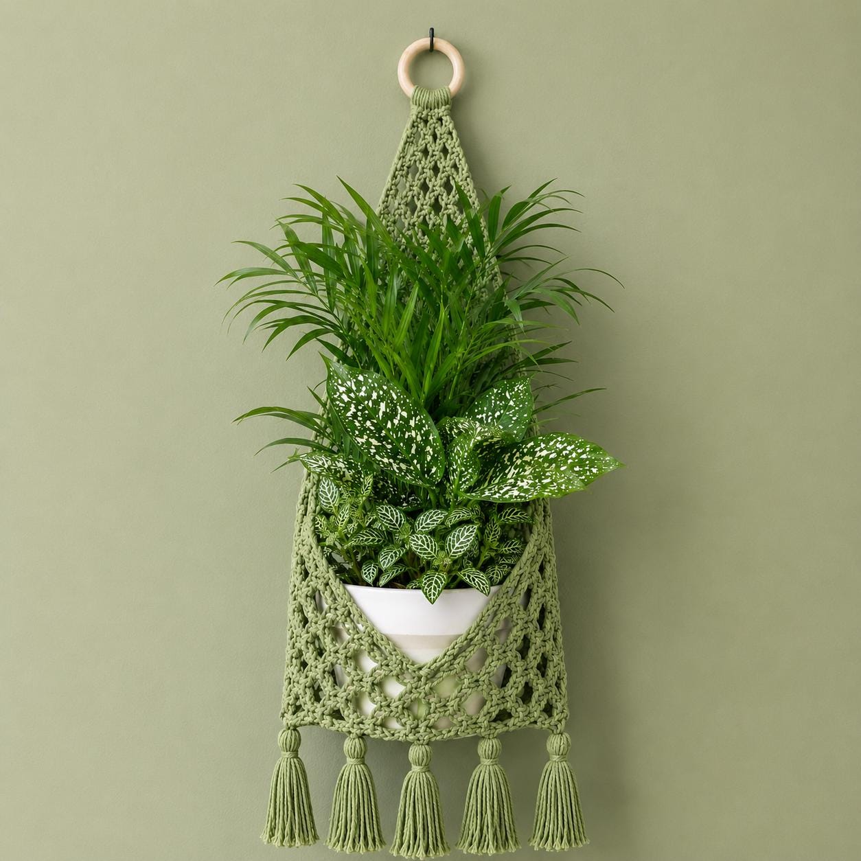Crochet Plant Hanger Pattern PDF | Boho Macrame Style Hanging Planter ...